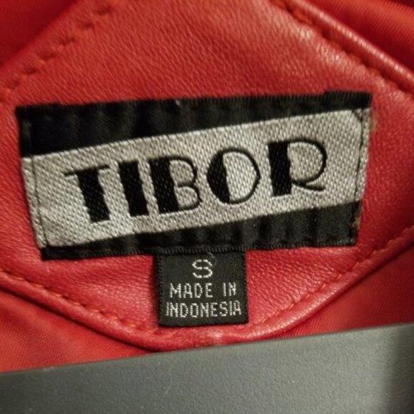 Tibor Vintage 1980s Red Leather Jacket with Hood - Picture 4 of 10